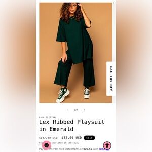 Dressed in LALA Emerald Matching Set (Medium)